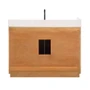 Altair Gavino 48" Free Standing Single Basin Vanity Set with Cabinet, Stone Composite Vanity Top, and Framed Mirror
