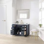 Altair Gavino 48" Free Standing Single Basin Vanity Set with Cabinet, Stone Composite Vanity Top, and Framed Mirror