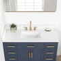 Altair Gavino 48" Free Standing Single Basin Vanity Set with Cabinet, Stone Composite Vanity Top, and Framed Mirror