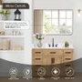 Altair Gavino 48" Free Standing Single Basin Vanity Set with Cabinet, Stone Composite Vanity Top, and Framed Mirror