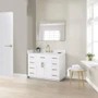 Altair Gavino 48" Free Standing Single Basin Vanity Set with Cabinet, Stone Composite Vanity Top, and Framed Mirror