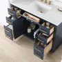 Altair Gavino 48" Free Standing Single Basin Vanity Set with Cabinet, Stone Composite Vanity Top, and Framed Mirror