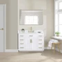 Altair Gavino 48" Free Standing Single Basin Vanity Set with Cabinet, Stone Composite Vanity Top, and Framed Mirror
