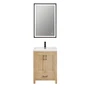 Altair Bondi 24" Free Standing Single Basin Vanity Set with Cabinet, Ceramic Vanity Top, and Framed Mirror
