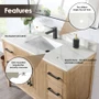 Altair Laurel 48" Free Standing Single Basin Vanity Set with Cabinet and Quartz Vanity Top