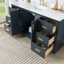 Altair Gazsi 60" Free Standing Single Basin Vanity Set with Cabinet and Engineered Stone Vanity Top