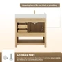 Altair Cecil 36" Free Standing Single Basin Vanity Set with Cabinet and Engineered Stone Vanity Top