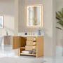 Altair Cecil 36" Free Standing Single Basin Vanity Set with Cabinet and Engineered Stone Vanity Top