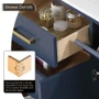 Altair Gavino 54" Free Standing Double Basin Vanity Set with Cabinet, Engineered Stone Vanity Top, and Framed Mirror