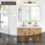 Altair Gavino 54" Free Standing Double Basin Vanity Set with Cabinet, Engineered Stone Vanity Top, and Framed Mirror