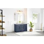 Altair Gavino 54" Free Standing Double Basin Vanity Set with Cabinet, Engineered Stone Vanity Top, and Framed Mirror