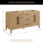 Altair Laurel 60" Double Free Standing Vanity Cabinet Only - Less Vanity Top
