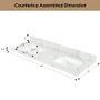 Altair Arbios 60" Quartz Vanity Top with Backsplash