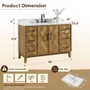 Altair Clara 48" Free Standing Single Basin Vanity Set with Cabinet and Quartz Vanity Top