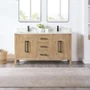 Altair Laurel 60" Free Standing Double Basin Vanity Set with Cabinet and Quartz Vanity Top