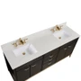Altair Belluno 73" Engineered Stone Vanity Top with Backsplash and Faucet Holes for Widespread Faucet