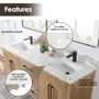 Altair Laurel 72" Free Standing Double Basin Vanity Set with Cabinet, Quartz Vanity Top, and Framed Mirror