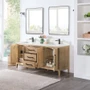 Altair Laurel 72" Free Standing Double Basin Vanity Set with Cabinet, Quartz Vanity Top, and Framed Mirror