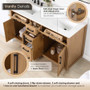 Altair Gavino 60" Free Standing Double Basin Vanity Set with Cabinet, Stone Composite Vanity Top, and Framed Mirror