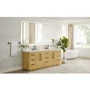 Altair Serene 84" Free Standing Double Basin Vanity Set with Cabinet and Engineered Stone Vanity Top