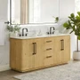 Altair Serene 72" Free Standing Double Basin Vanity Set with Cabinet and Engineered Stone Vanity Top