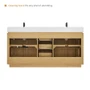 Altair Serene 72" Free Standing Double Basin Vanity Set with Cabinet and Engineered Stone Vanity Top