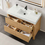 Altair Cascadia 48" Free Standing Single Basin Vanity Set with Cabinet, Engineered Stone Vanity Top, and Framed Mirror