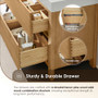 Altair Cascadia 48" Free Standing Single Basin Vanity Set with Cabinet, Engineered Stone Vanity Top, and Framed Mirror