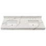 Altair Marseille 60" Engineered Stone Vanity Top with Backsplash
