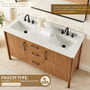 Altair Velora 60" Free Standing Double Basin Vanity Set with Cabinet and Engineered Stone Vanity Top