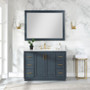Altair Gazsi 48" Free Standing Single Basin Vanity Set with Cabinet, Stone Composite Vanity Top, and Framed Mirror