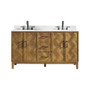 Altair Clara 60" Free Standing Double Basin Vanity Set with Cabinet and Quartz Vanity Top