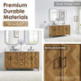 Altair Clara 60" Free Standing Double Basin Vanity Set with Cabinet and Quartz Vanity Top