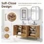 Altair Clara 60" Free Standing Double Basin Vanity Set with Cabinet and Quartz Vanity Top