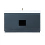 Altair Gazsi 60" Free Standing Single Basin Vanity Set with Cabinet, Engineered Stone Vanity Top, and Framed Mirror