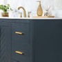 Altair Gazsi 60" Free Standing Single Basin Vanity Set with Cabinet, Engineered Stone Vanity Top, and Framed Mirror