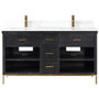 Altair Kesia 60" Free Standing Double Basin Vanity Set with Cabinet and Stone Composite Vanity Top
