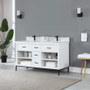 Altair Kesia 60" Free Standing Double Basin Vanity Set with Cabinet and Stone Composite Vanity Top