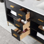 Altair Kesia 60" Free Standing Double Basin Vanity Set with Cabinet and Stone Composite Vanity Top