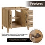 Altair Laurel 36" Free Standing Single Basin Vanity Set with Cabinet, Quartz Vanity Top, and Framed Mirror