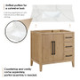 Altair Laurel 36" Free Standing Single Basin Vanity Set with Cabinet, Quartz Vanity Top, and Framed Mirror