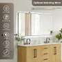 Altair Serene 72" Free Standing Double Basin Vanity Set with Cabinet, Engineered Stone Vanity Top, and Framed Mirror