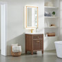 Altair Cerrito 24" Free Standing Single Basin Vanity Set with Cabinet, Ceramic Vanity Top, and Framed Mirror