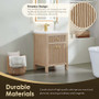 Altair Cerrito 24" Free Standing Single Basin Vanity Set with Cabinet, Ceramic Vanity Top, and Framed Mirror