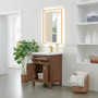 Altair Cerrito 24" Free Standing Single Basin Vanity Set with Cabinet, Ceramic Vanity Top, and Framed Mirror