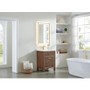 Altair Cerrito 24" Free Standing Single Basin Vanity Set with Cabinet, Ceramic Vanity Top, and Framed Mirror