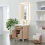 Altair Cerrito 24" Free Standing Single Basin Vanity Set with Cabinet, Ceramic Vanity Top, and Framed Mirror