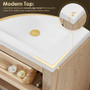 Altair Cerrito 24" Free Standing Single Basin Vanity Set with Cabinet, Ceramic Vanity Top, and Framed Mirror
