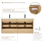 Altair Sigrid 72" Free Standing Double Basin Vanity Set with Cabinet, Engineered Stone Vanity Top, and Frameless Mirror