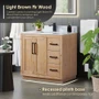 Altair Cicero 36" Free Standing Single Basin Vanity Set with Cabinet, Engineered Stone Vanity Top, and Framed Mirror